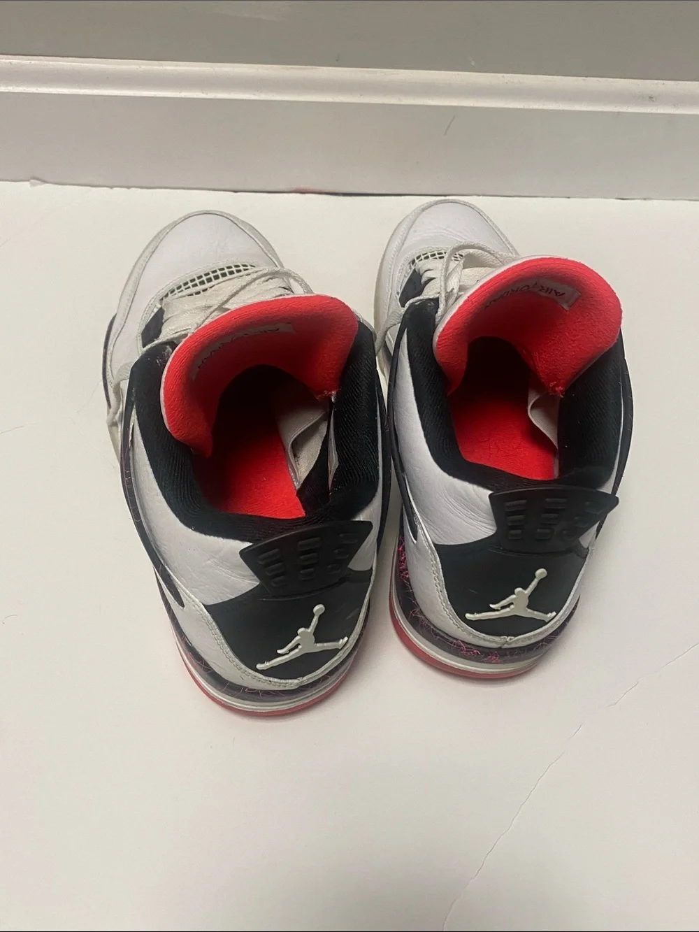 White and orange Jordan 4 like new (taking best offer)